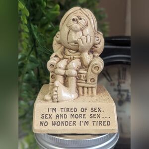 Vintage 1973 Paula Collectible Resin Figurine - No Wonder I'm Tired